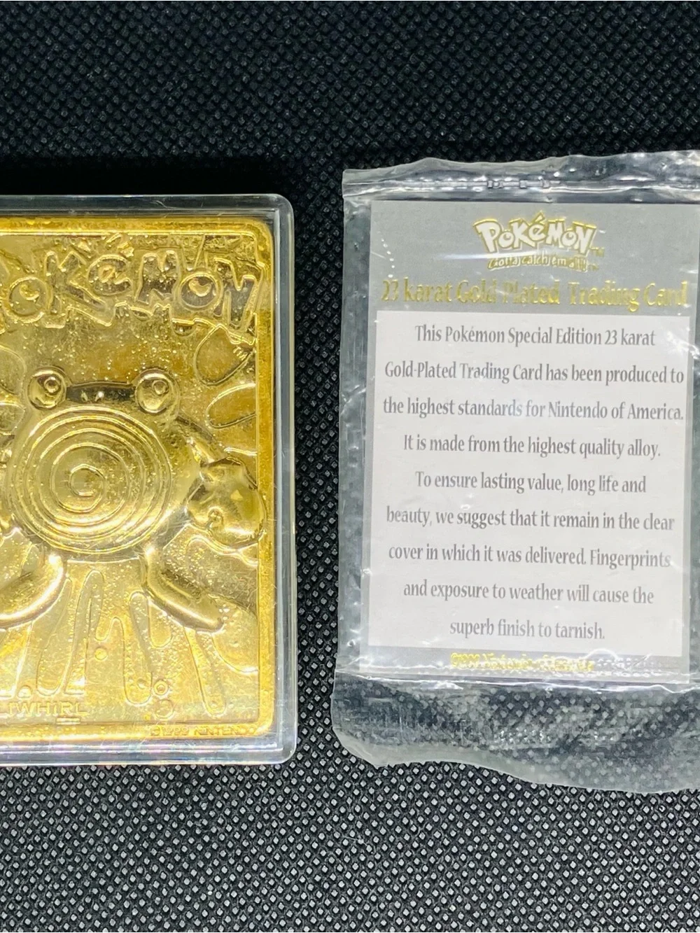 Pokémon Poliwhirl 1999 Burger  King 23K Gold Plated Trading Card